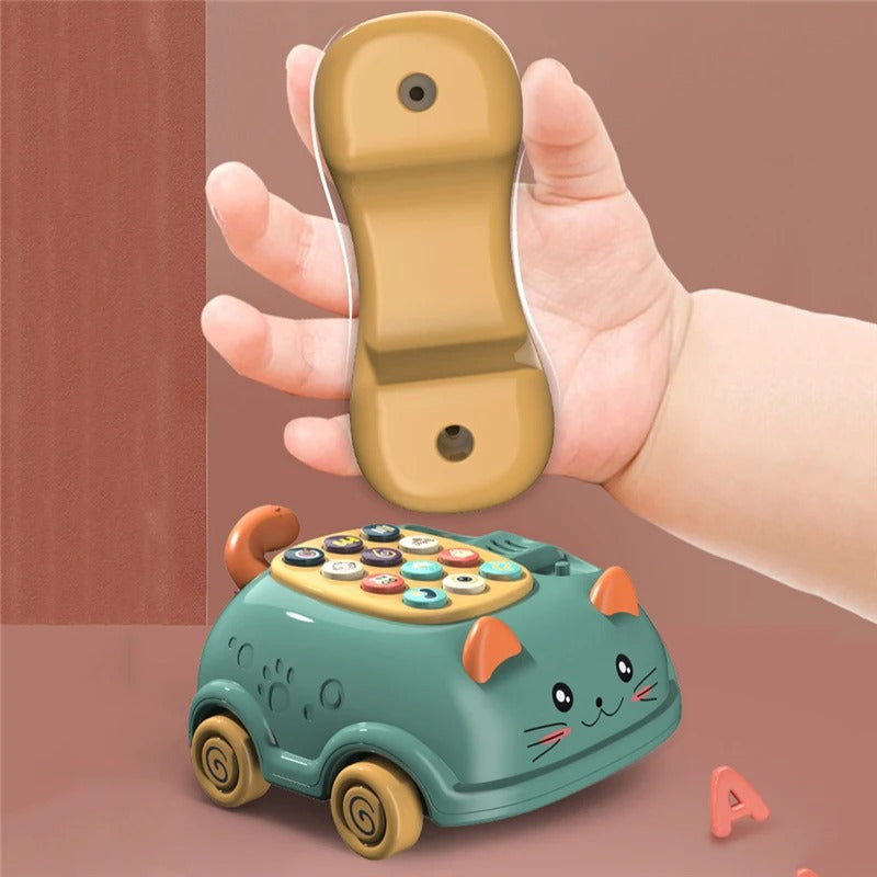 Montessori Musical Piano Phone Toy – Educational Baby Toy for 0–4 Years (Lights & Sound)