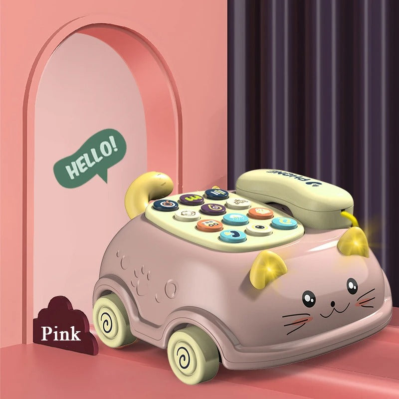 Montessori Musical Piano Phone Toy – Educational Baby Toy for 0–4 Years (Lights & Sound)