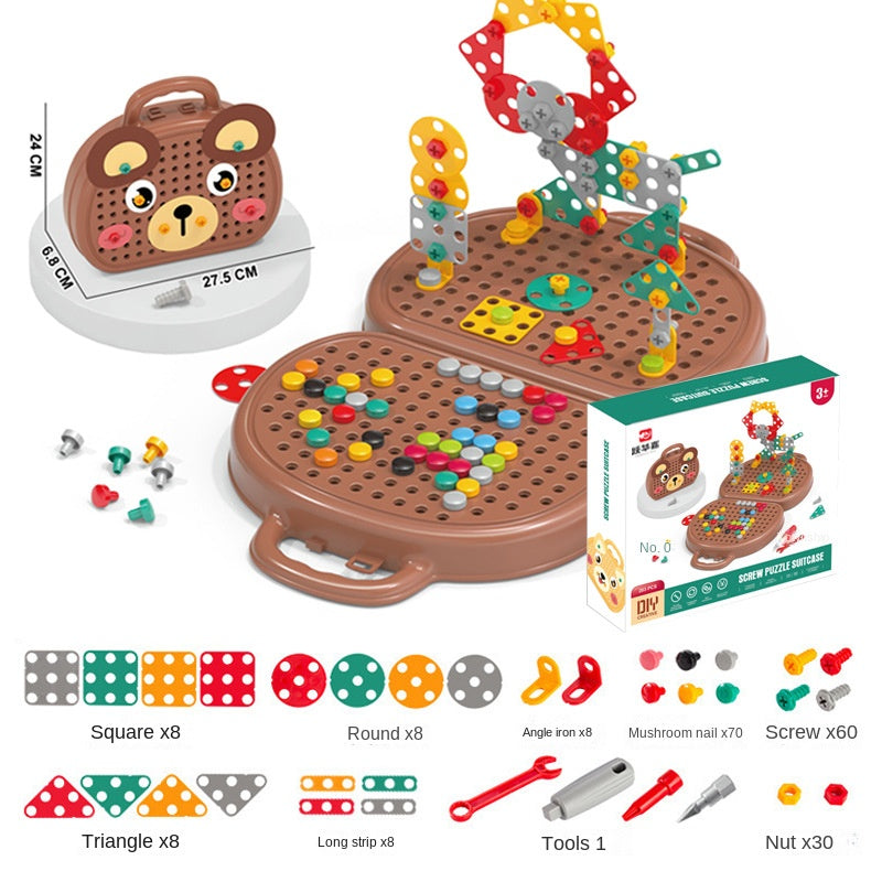 Kids Assemble Toolbox with Electric Screwdriver – Educational Repair Toy Set