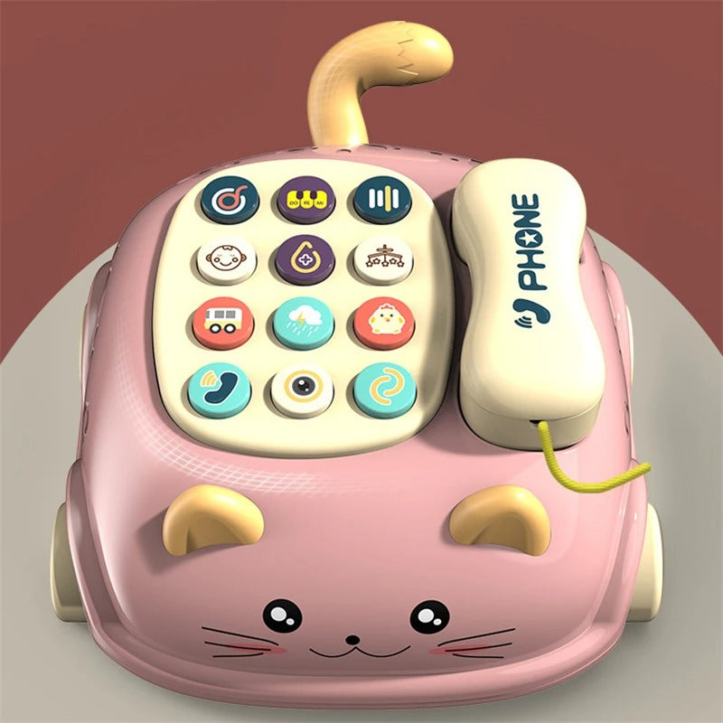 Montessori Musical Piano Phone Toy – Educational Baby Toy for 0–4 Years (Lights & Sound)