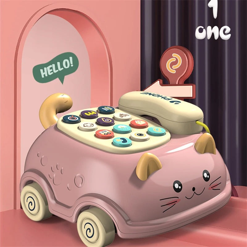 Montessori Musical Piano Phone Toy – Educational Baby Toy for 0–4 Years (Lights & Sound)