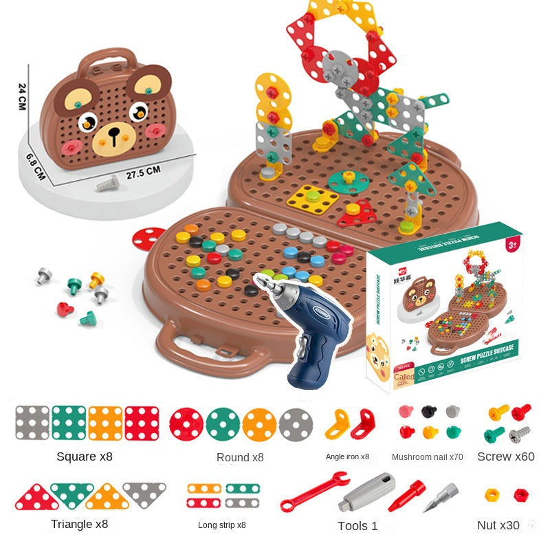 Kids Assemble Toolbox with Electric Screwdriver – Educational Repair Toy Set