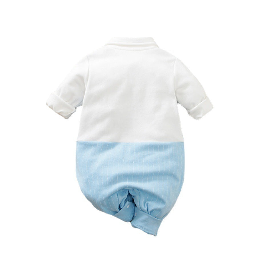 Gentleman Baby Jumpsuit – Long-Sleeved Outfit for Spring & Autumn (Foreign Trade Style)