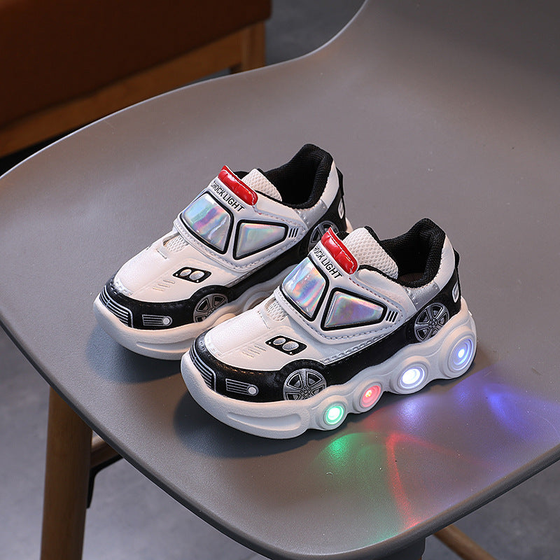 Flash Light-Up Kids’ Shoes – Velcro & Anti-Slip Sports Sneakers