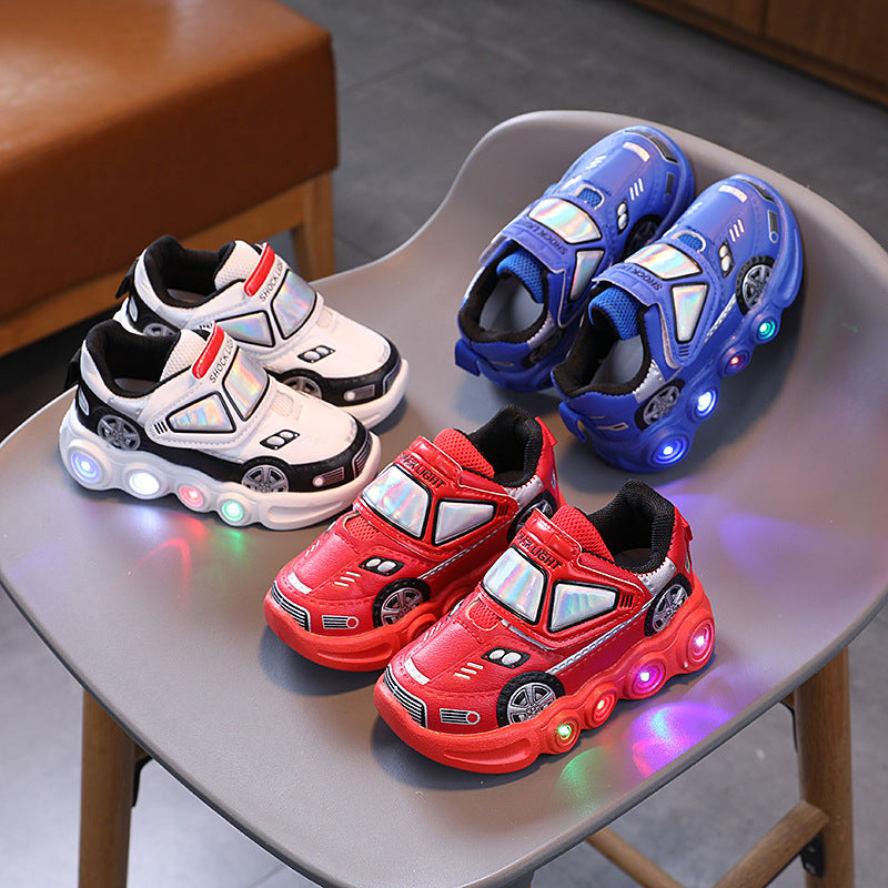 Flash Light-Up Kids’ Shoes – Velcro & Anti-Slip Sports Sneakers