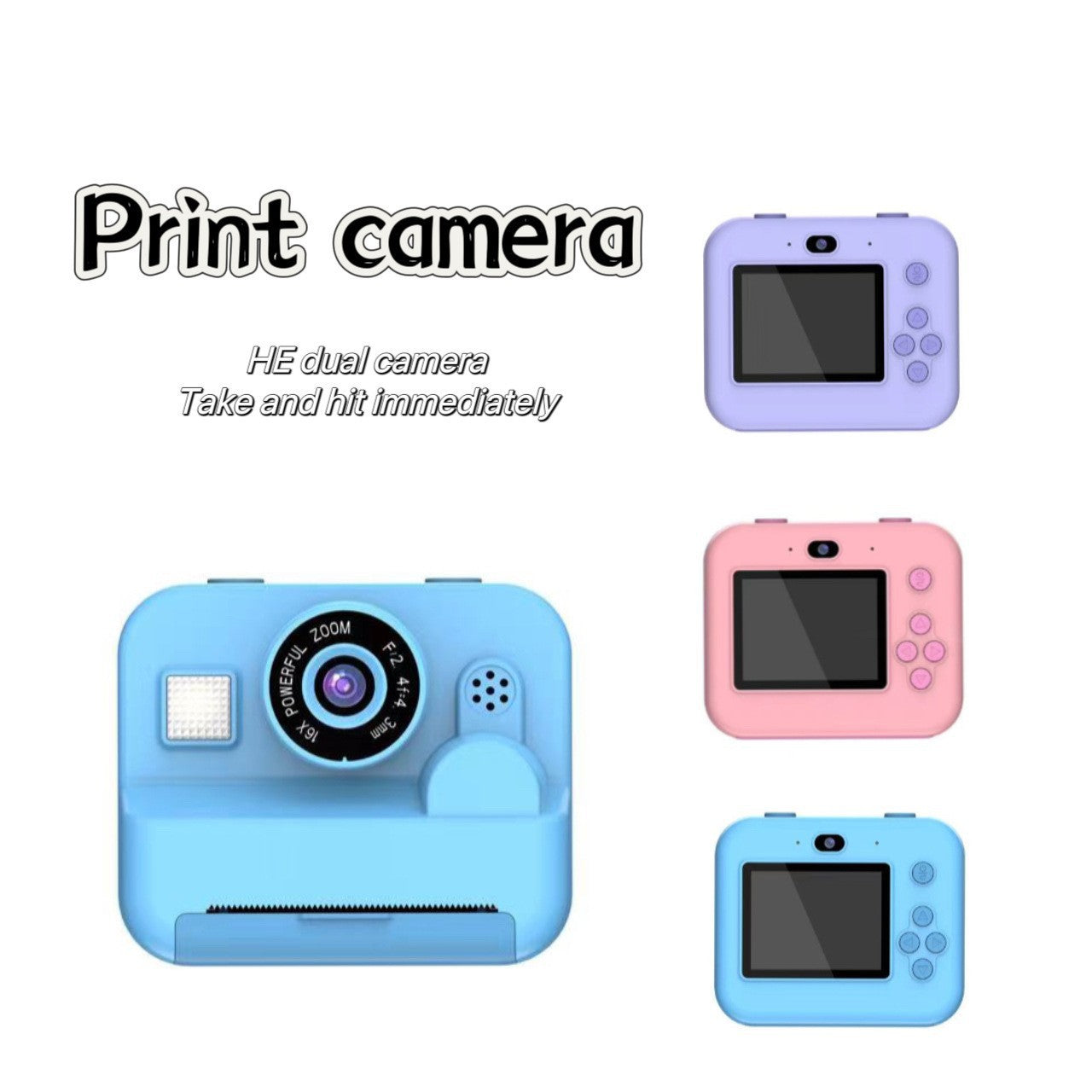 Kids’ Instant Print Camera – With Fun Filters, Mini Games & HD Photos