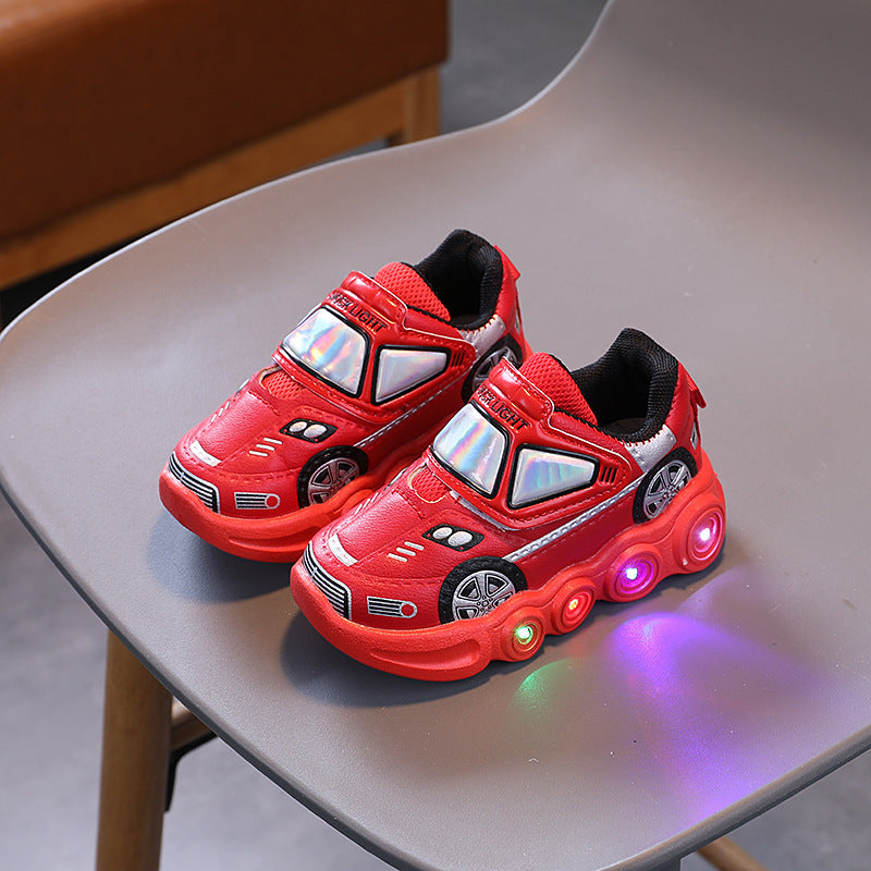 Flash Light-Up Kids’ Shoes – Velcro & Anti-Slip Sports Sneakers