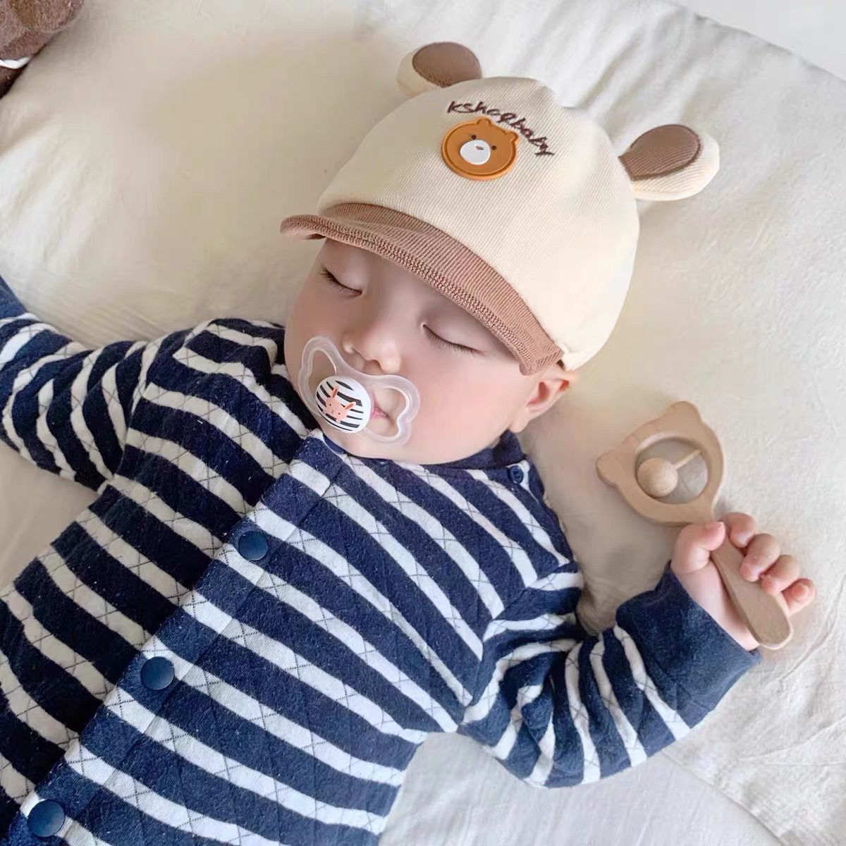 Korean Style Baby Baseball Hat โ Soft Duck-Tongue Cap for Boys & Girls (Spring/Autumn/Winter)