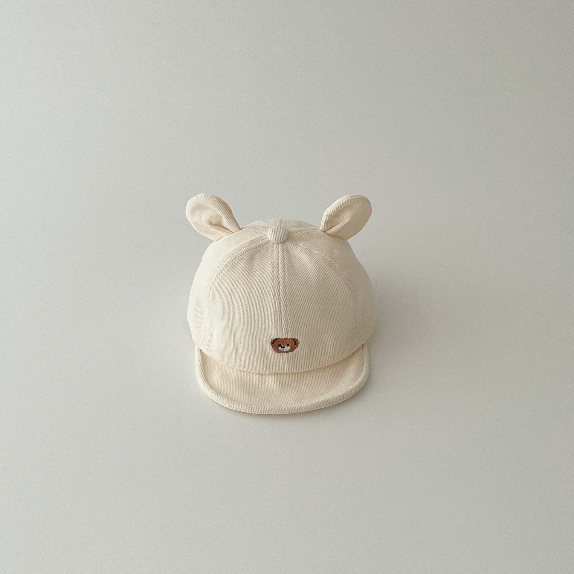 Korean Baby Bear Hat – Autumn & Winter Duck-Tongue Cap with Sunshade for Boys & Girls