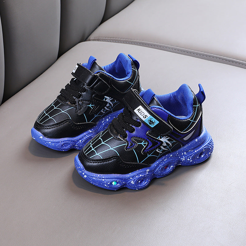 LED Light-Up Leather Shoes for Kids (1–6 Years) – Sports & Casual Style
