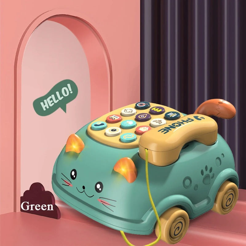 Montessori Musical Piano Phone Toy – Educational Baby Toy for 0–4 Years (Lights & Sound)
