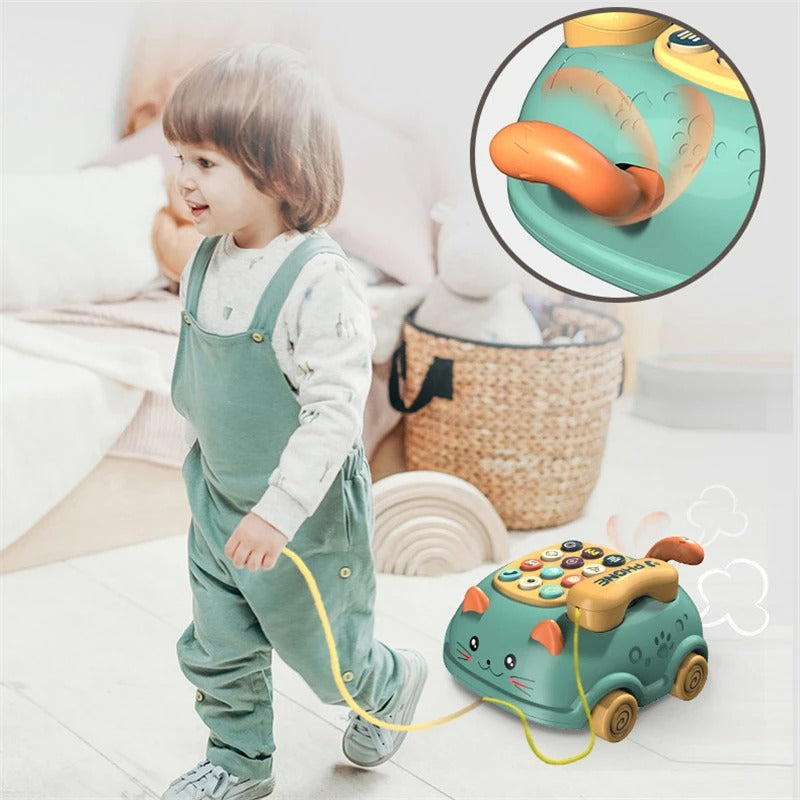 Montessori Musical Piano Phone Toy – Educational Baby Toy for 0–4 Years (Lights & Sound)