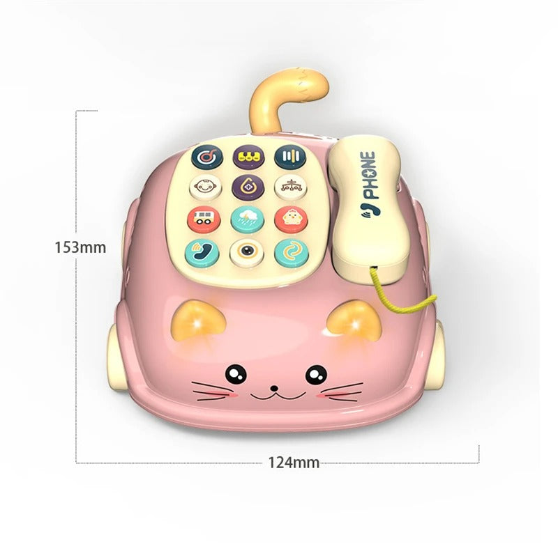 Montessori Musical Piano Phone Toy – Educational Baby Toy for 0–4 Years (Lights & Sound)