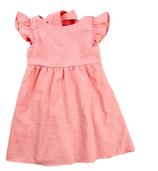 Girls’ Summer Cotton Linen Dress – Lightweight Sleeveless Casual Dress for Toddlers & Kids