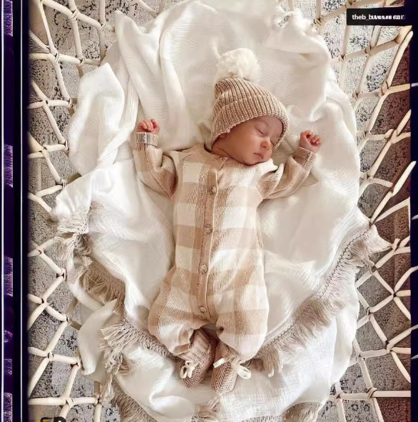 Checkered Knit Baby Jumpsuit – INS-Inspired Soft Core Yarn Romper for Spring & Autumn