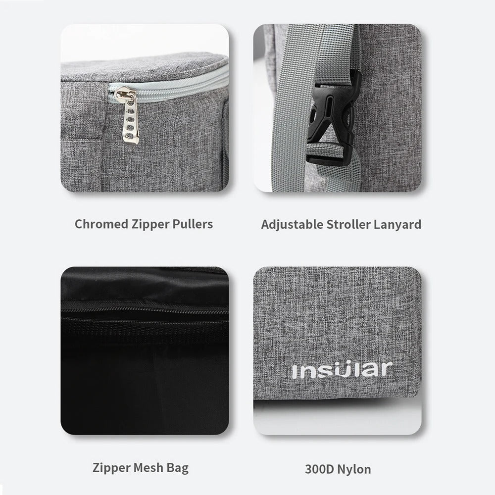 Stroller Organizer Bag – Hanging Diaper & Bottle Storage for On-the-Go Moms