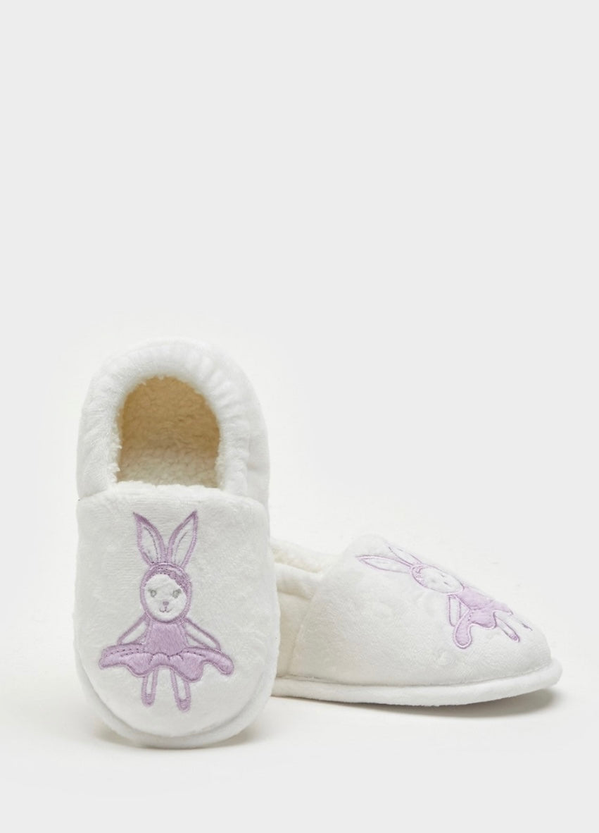 Bunny Slippers & Plush Toy Gift Set – Lilac Edition