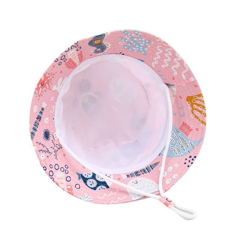 Summer Baby Sun Hat – Cartoon Bucket Hat for Boys & Girls (UV Protection)