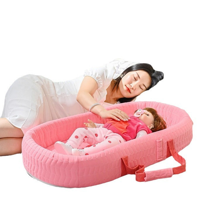 Portable Foldable Baby Crib with Mosquito Net – Multifunctional Bed-in-Bed for Newborns