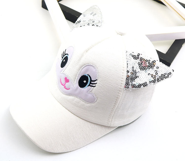 Cartoon Sunshade Hat for Children Korean Cat Cute Baseball Hat Spring New Baby Hat