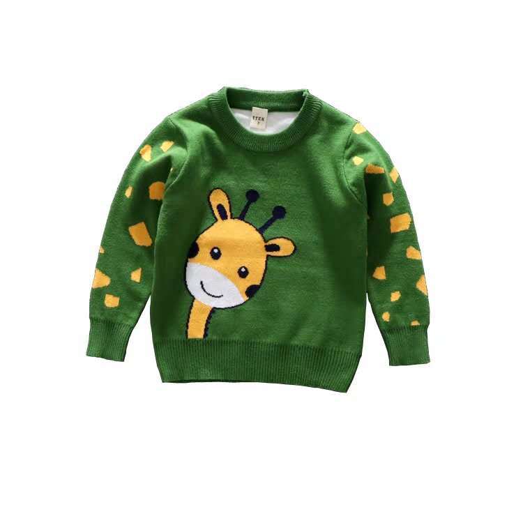 Children’s Cartoon Knit Sweater – Unisex Pullover for Autumn & Winter