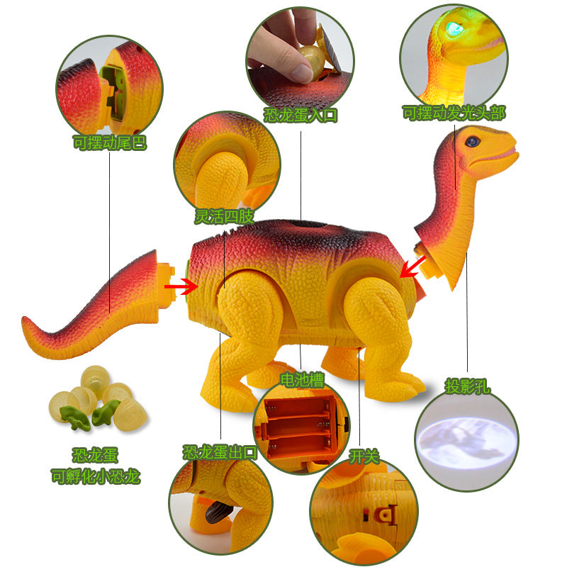 🦖 Electric Dinosaur Toy with Lights & Egg Laying Action