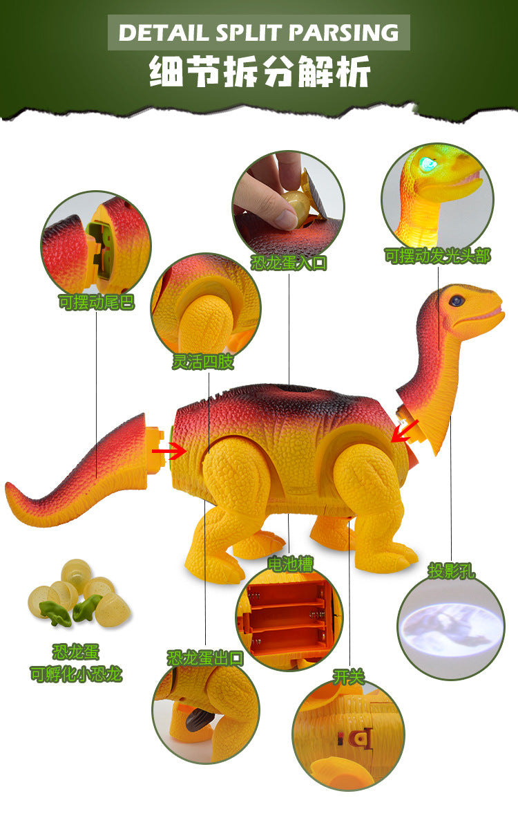 🦖 Electric Dinosaur Toy with Lights & Egg Laying Action