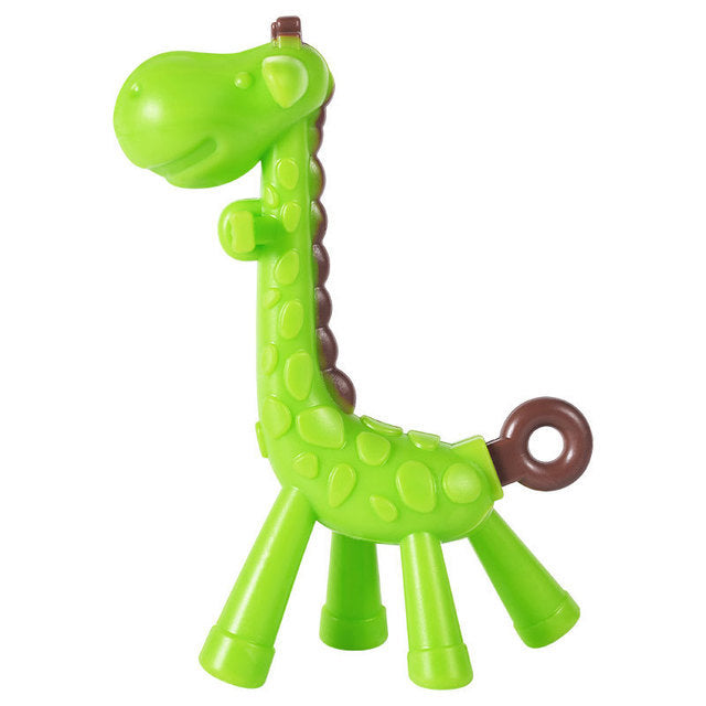 Giraffe Silicone Baby Teether – BPA-Free Cartoon Chew Toy for Teething Relief