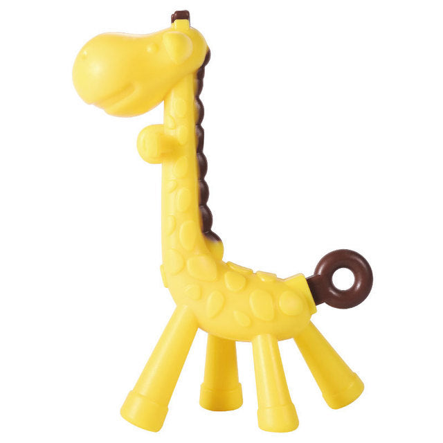 Giraffe Silicone Baby Teether – BPA-Free Cartoon Chew Toy for Teething Relief
