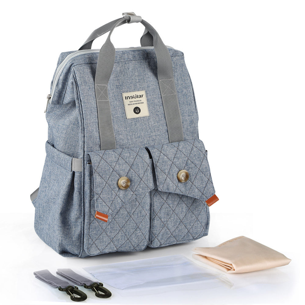 Fashion Diaper Backpack – Maternity Travel Bag with Stroller Straps & Changing Pad