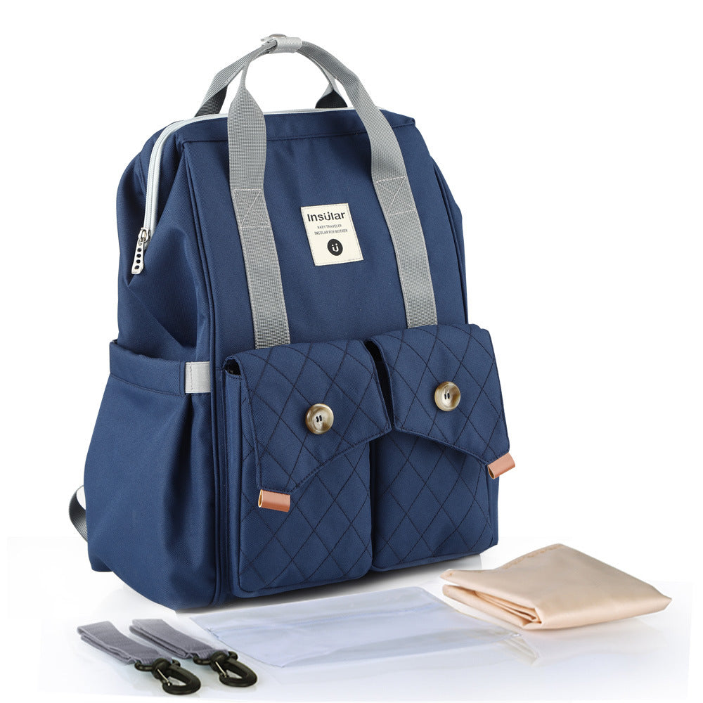 Fashion Diaper Backpack – Maternity Travel Bag with Stroller Straps & Changing Pad