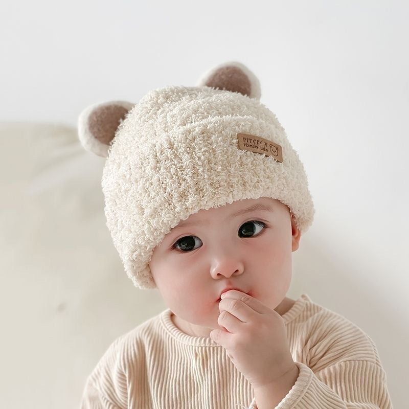 Bear Knit Winter Hat – Warm Windproof Beanie with Neck & Ear Protection