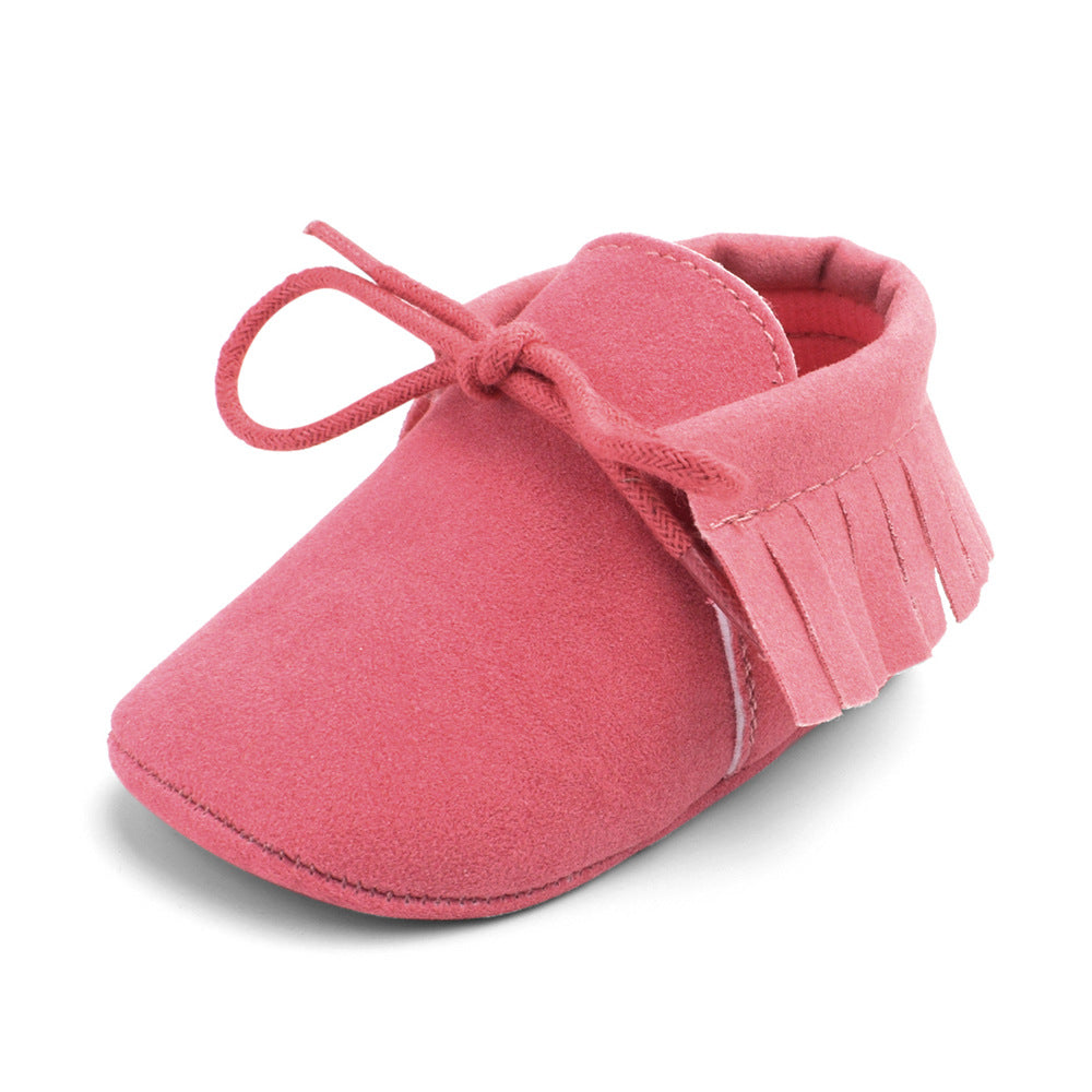 Soft Sole Baby Shoes – Multi-Color with Frosted Texture