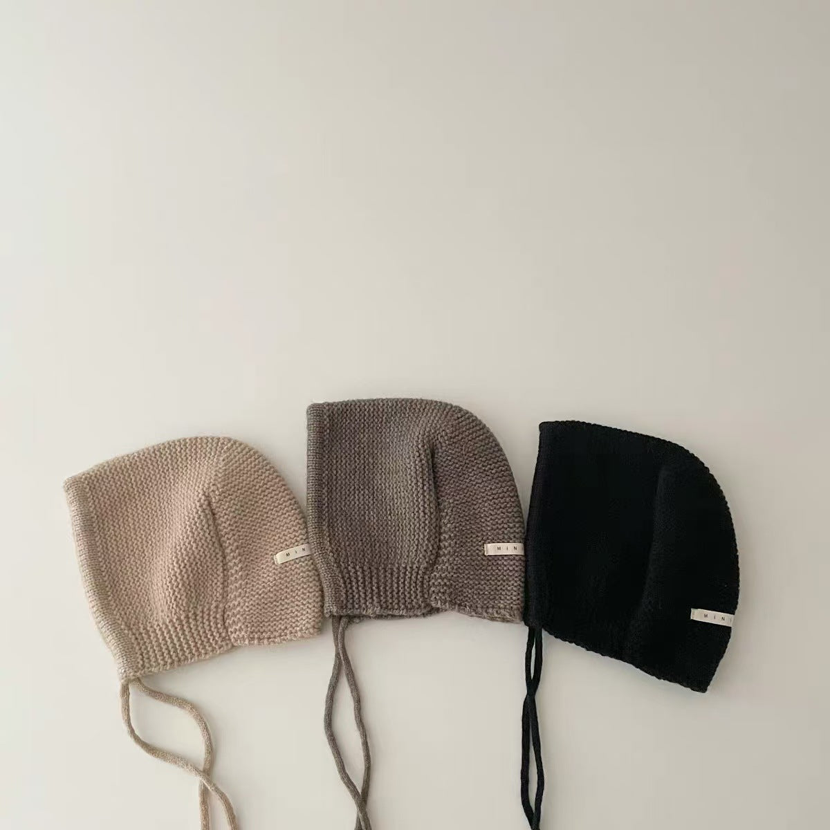 Knitted Patch Beanie – Korean Style Winter Hat