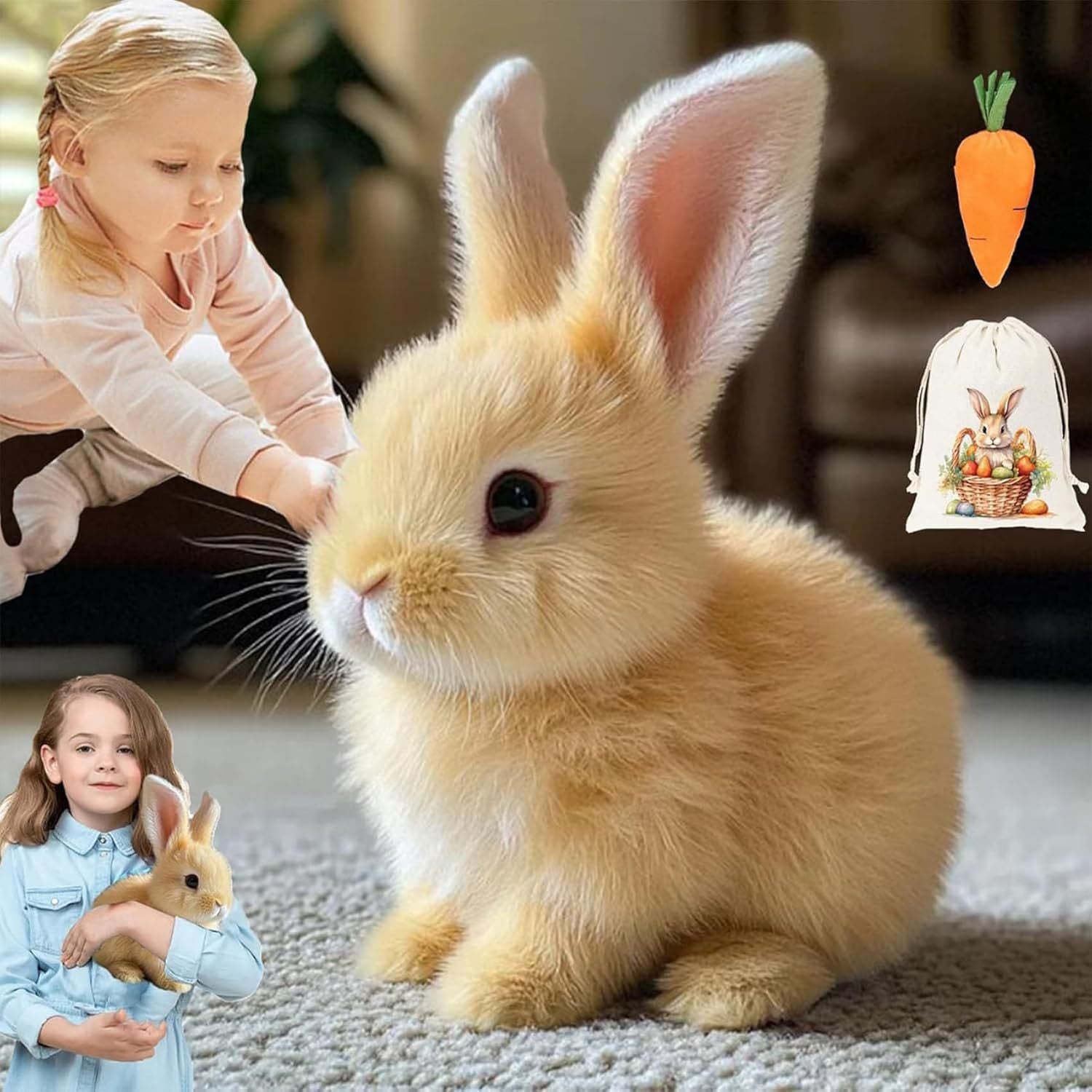 My Realistic Bunny Toy – Soft & Lifelike Plush Rabbit for Kids