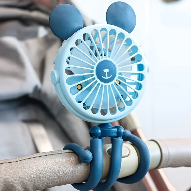 Octopus Baby Stroller Fan – USB Rechargeable Clip-On Fan with Flexible Tripod