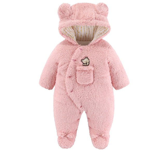Winter Cotton Baby Jumpsuit – Warm Outdoor Romper Set for Newborns & Toddlers