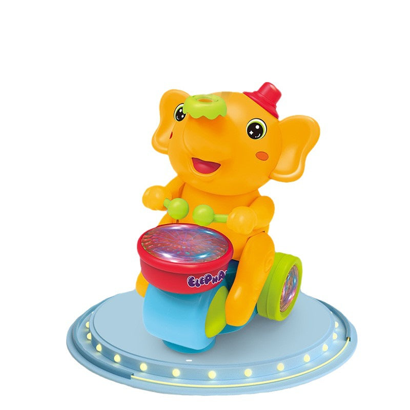Electric Drumming Elephant Toy – Floating Ball & Universal Car for Toddlers