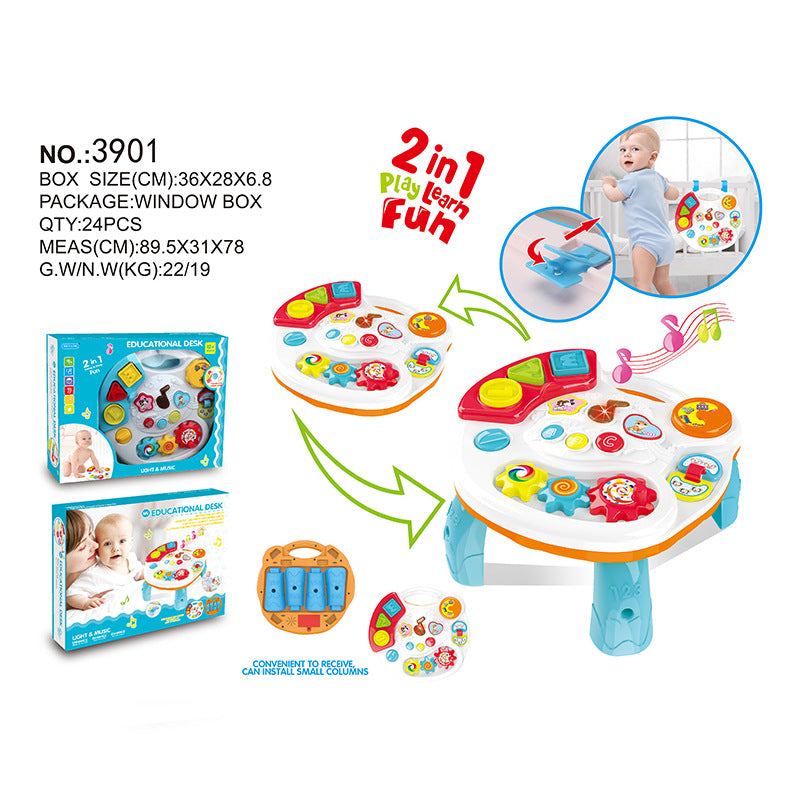 2-in-1 Musical Drum & Learning Game Table – Educational Toy for Toddlers