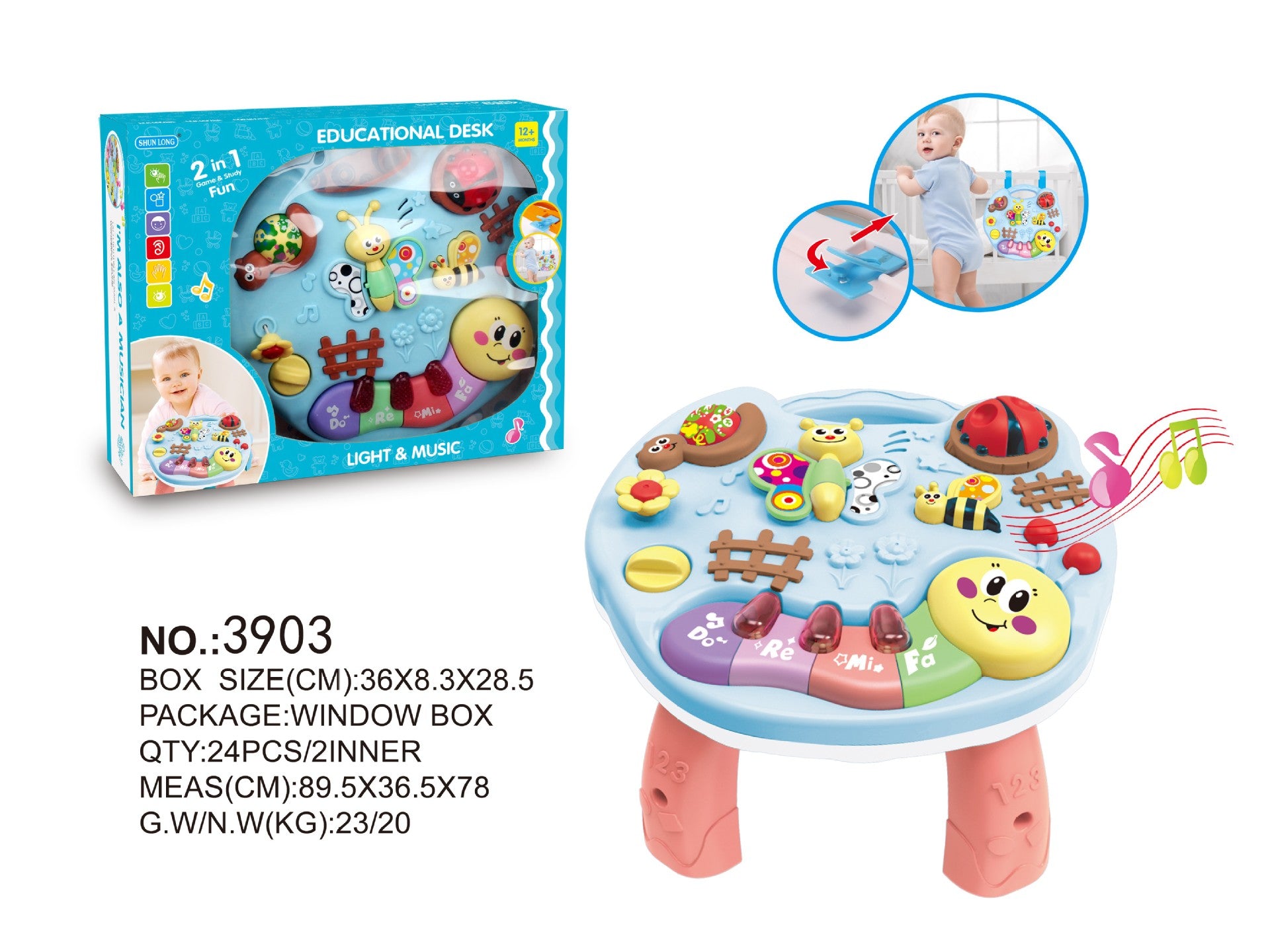 2-in-1 Musical Drum & Learning Game Table – Educational Toy for Toddlers