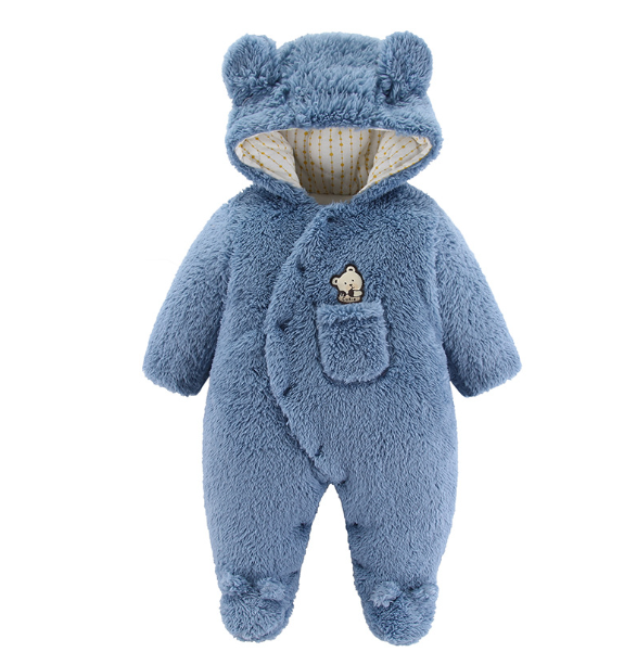 Winter Cotton Baby Jumpsuit – Warm Outdoor Romper Set for Newborns & Toddlers