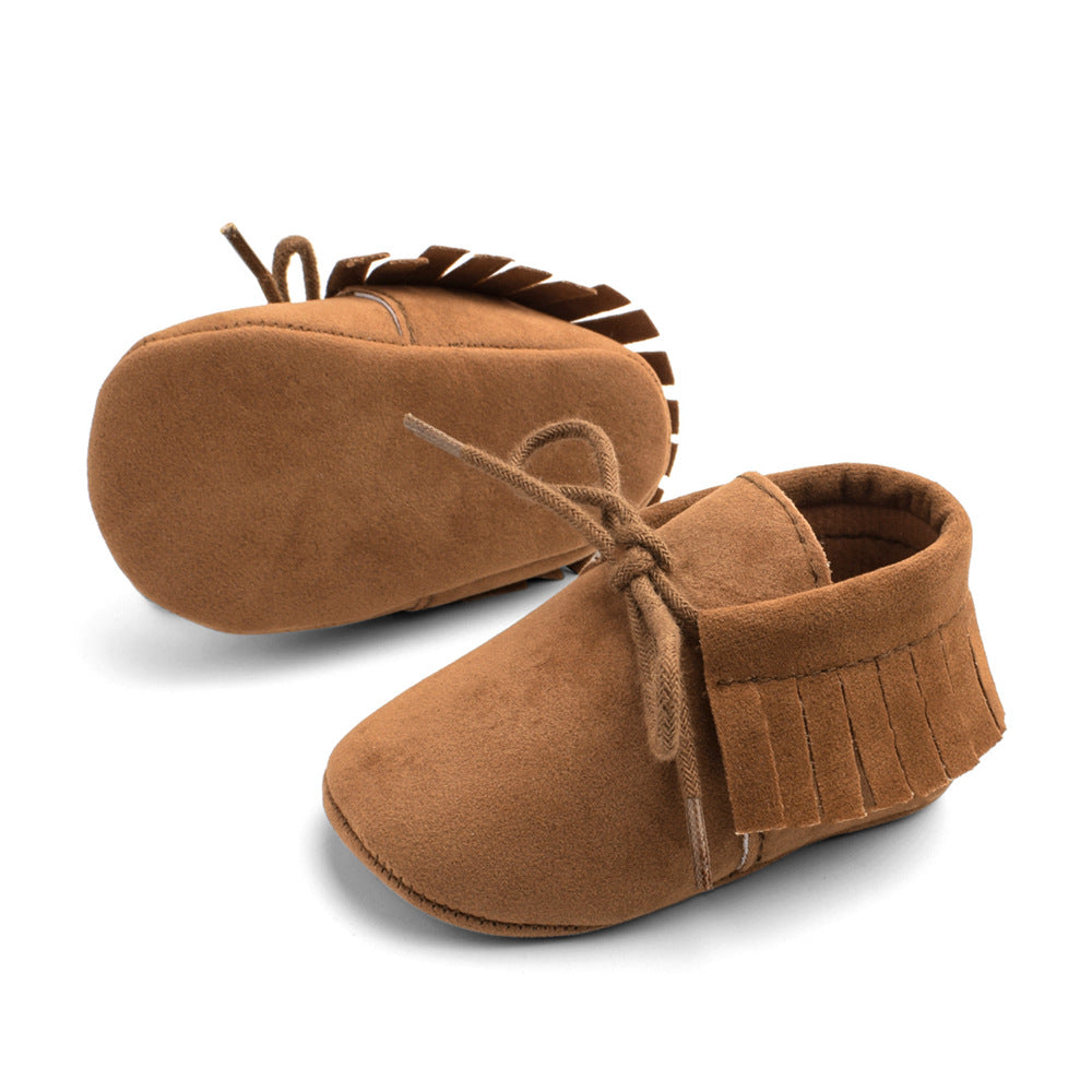 Soft Sole Baby Shoes – Multi-Color with Frosted Texture