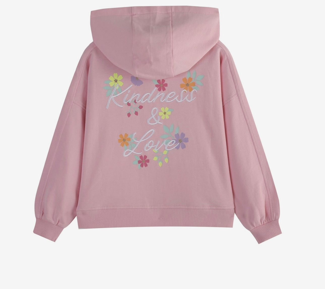 Kindness & Flowers Hoodie Set – Pink