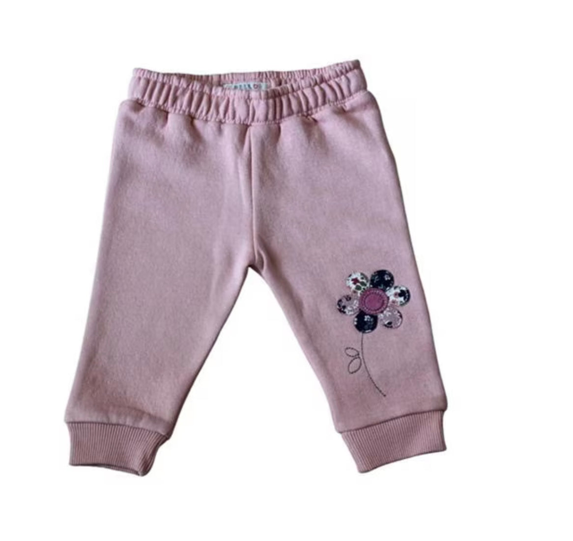 3-Piece Baby Girl Set – Floral Hoodie, Joggers & Bodysuit (Pink)
