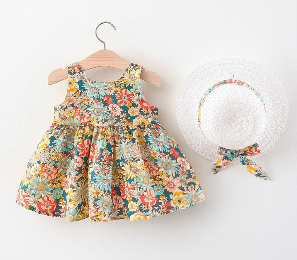 Children’s Bow Princess Dress – Countryside Style Party Dress for Girls