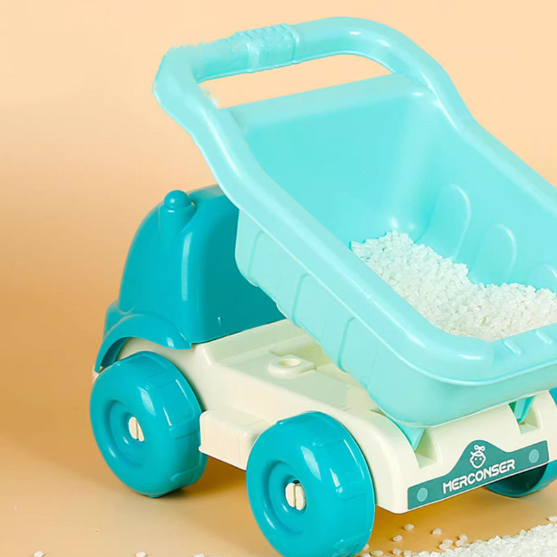 Children’s Beach Toy Set – Sand Bucket, Shovel & Water Play Cart (Outdoor Sand Tools)