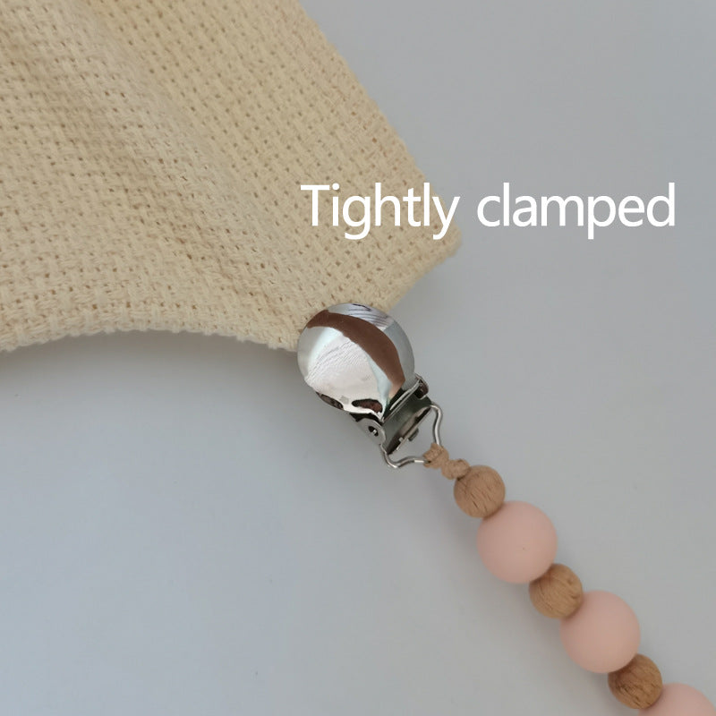 Silicone Bead Pacifier Clip – Soothing Teething Chain for Babies (DIY-Friendly)