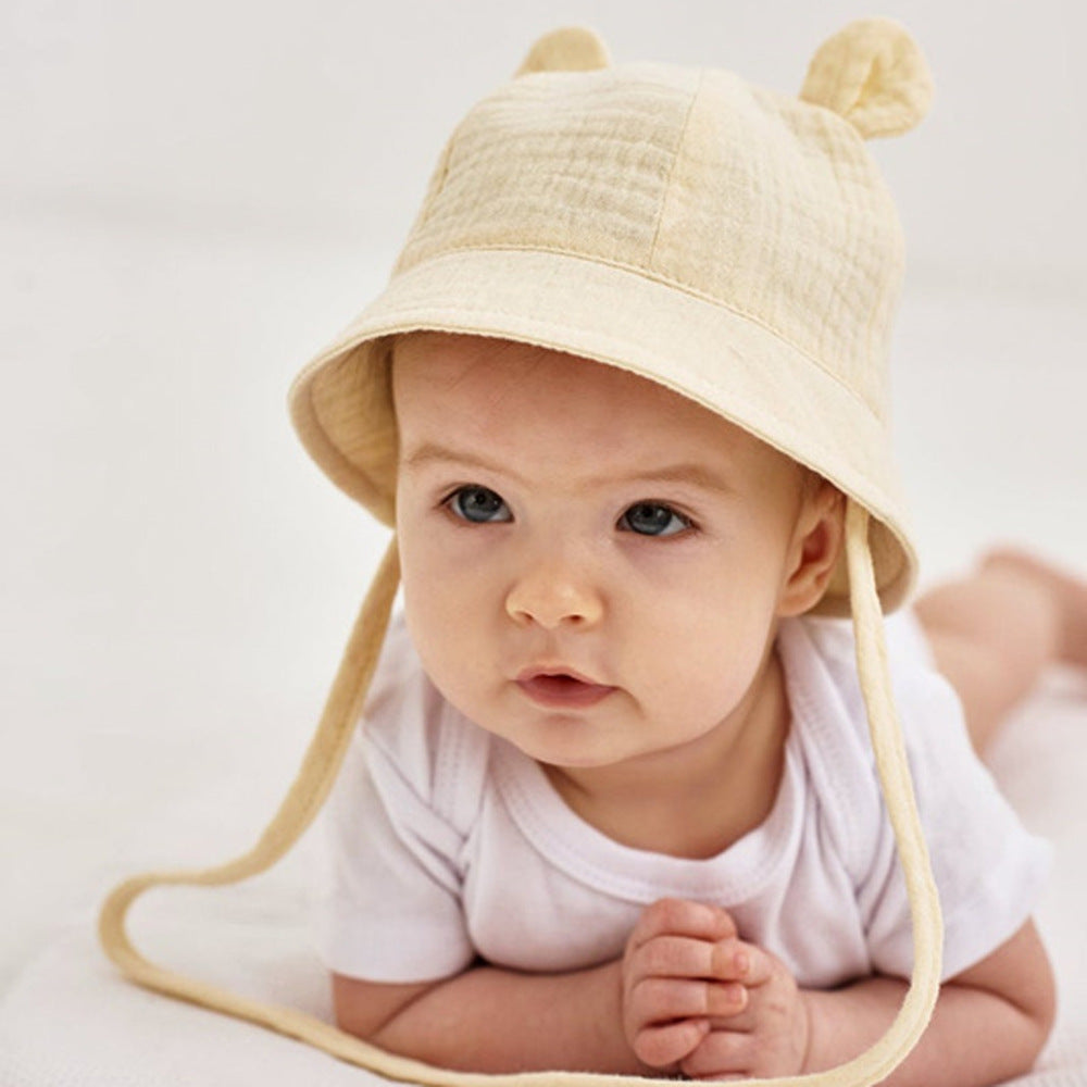 Muslin Baby Sun Hat – Lightweight Summer Bucket Cap