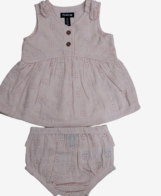 Blush Broderie Dress Set