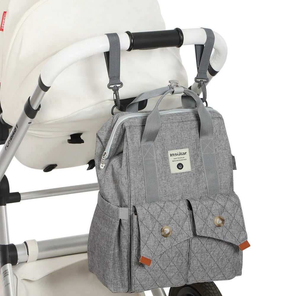 Fashion Diaper Backpack – Maternity Travel Bag with Stroller Straps & Changing Pad